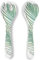 Amazon Floral - Set di posate da insalata, 32 cm