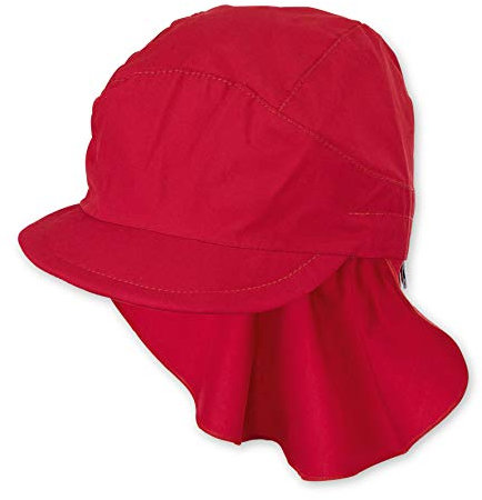 Sterntaler Baby-Mädchen Schirmmütze mit Bindebändern und Schutz für den Nacken Mütze, Rot (Rot 840), (Herstellergröße: 47)