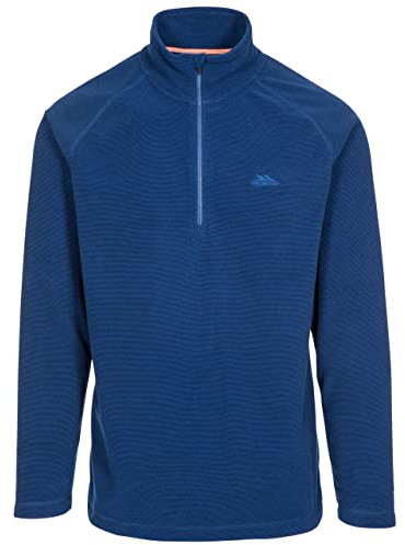 Trespass Men's Keynote Warm and Half Zip Microfleece 140gsm, Dark Navy, XL UK