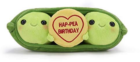 Swizzels Love Hearts Pete & Penelope PEA HAP-PEA Birthday, Plüschtier, 23 cm