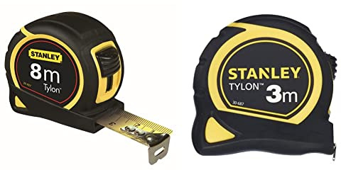 Stanley Flexómetro Tylon 8M X 25Mm 1-30-657 + 0-30-687 Cinta Métrica (3M X 13Mm)