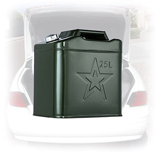 BHBXZZDB bidon d'essence pour Carburant et Huile avec Bec verseur pour Carburant et Huile, Bidon en métal, Vert