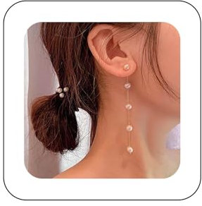 Yienate Perlenohrringe Ohrstecker Gold Lange Quaste Ohrringe Perle Quaste Ohrring Hängende Ohrring Mode Perlenschmuck Für Frauen Und Mädchen
