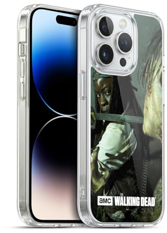 Head Case Designs Offizielle AMC The Walking Dead Michonne Katana Gefilterte Persönlichkeiten Gelhülle [Militärischer Schutzgrad] Kompatibel Mit Apple iPhone 14 Pro Und Kompatibel Mit MagSafe