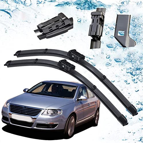 REXGEL Auto Frontscheibe Scheibenwischerblätter Bürstenschneider Für VW Für Passat B6 2006 2007 2008 2009 2010 3C Scheibenwischer
