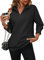 LEKOPUR Half Zip Sweatshirt Damen Pullover Herbst Winter Rollkragenpullover Y2k Hoodie Sweatshirt ohne Kapuze,Langarm Shirts Oberteile Pulli Tops