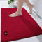 RTBQJ-AT Badematte rutschfest Badezimmerteppich 120x80cm Groß Badteppich Mikrofaser Weicher Badvorleger Küchenbodenmatten Maschinenwaschbar Öko-Tex 100 Zertifiziert, Rot