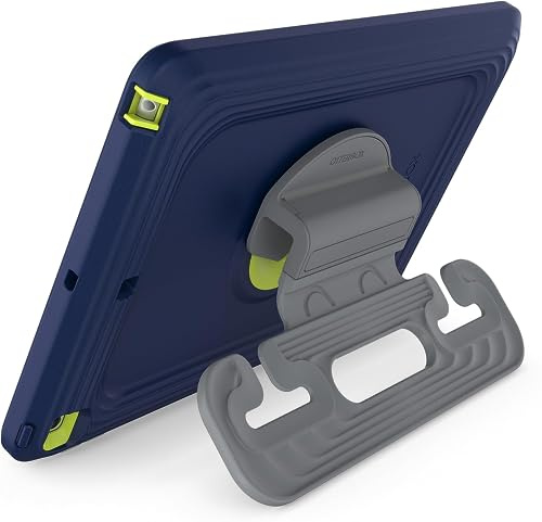 OtterBox Made for Kids Schutzhülle für iPad 7., 8. und 9. Generation (10,2 Zoll Display – Version 2019, 2020 und 2021) mit Ständer und Auto-Kopfstützen-Halterung, Brave Blue