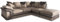RestNest Spacious Dino Corner Sofa 5 Seater convertible into footstool and L shaped sofa Right Hand Dino Jumbo Cord Sofa Options in 2 colors & 2 Styles (Beige-Brown, Right Corner)