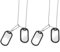 EUPSIIU 2 Stücke Dog Tags Army Dog Tags with Silencer, Erkennungsmarke aus Edelstahl mit Ketten, Militärischen Erkennungsmarken für Kostüm Dress Up Party Thema Halloween Party Männer Frauen (Silber)