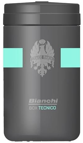 Bianchi - Trinkflasche für Gegenstände Box Tecnico, grau, Fassungsvermögen 400 cm³, Gewicht 64 Gramm, Code C9010144.