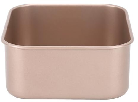 Nonstick Square Baking Pan, 7in Square Cake Pan Carbon Steel Cake Baking Sheet Deeps Dishs Oven Baking Molds Non-Stick Square Cake Tin Brownie Tin Baking Tin for Cake Bread Barbecue(M)