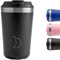 Chilly's Original Coffee Cup - Thermal Mug For Cold & Hot Drinks - Leak-Proof Travel Mug with Lid - Double Walled Vacuum Insulated Mug - Stainless Steel - Monochrome Black, 340ml