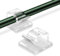 Gresonic 50 Stück Kabelhalter, Outdoor Kabelclips, Lichtclips Kabelklemmen, Selbstklebend Kabelbefestigung Verstecken Kabelführung Halterung für Kabelhalterung Lichterkette (50Pc Transparent)