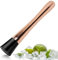 FLOW Barware Cocktail Muddler | Steel Ice Crusher & Bar Muddler For Cocktail Making, Fruit Crushing, Muddling & Mojito Making - Copper