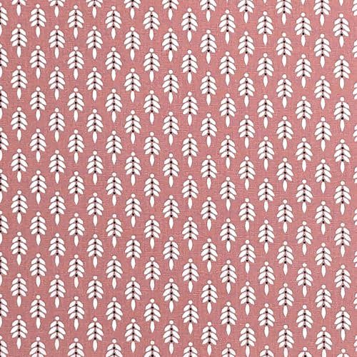SUGARAPPLE Bio Baumwollstoff zum Nähen für Kinder | Stück 1 m x 150 cm | Stoff Meterware | Öko Tex Standard | Reine Baumwolle | Kinderstoffe Mädchen, Junge in Hemdenqualität | Ähre Rosa