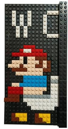 Classic Mario-Inspired WC Schild | Themed Baustein Hausnummer | Kreative DIY Montage | Doppelseitiges Mario-Style Toilettenschild Herren/Damen | Retro Game Inspired Infoschild