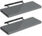 WOLTU Wandregal Volato Set von 2 Regalen Wandboard freischwebend Schweberegal CD DVD Regal Bücherregal Holz Board 70x22,9x3,8cm Hochglänzend Grau RG9479gr-2