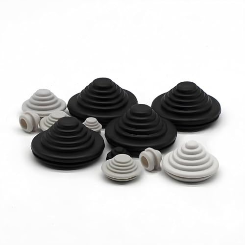 HSYTEK Kabeldurchführung Gummi, Kabeltülle Gummitüllen Set, Wasserdicht Kabeltüllen, Gummimanschette, Kabeldurchlass, Gummitüllen für Kabel 10mm/20mm/25mm/30mm/40mm/50mm Gummi Tower