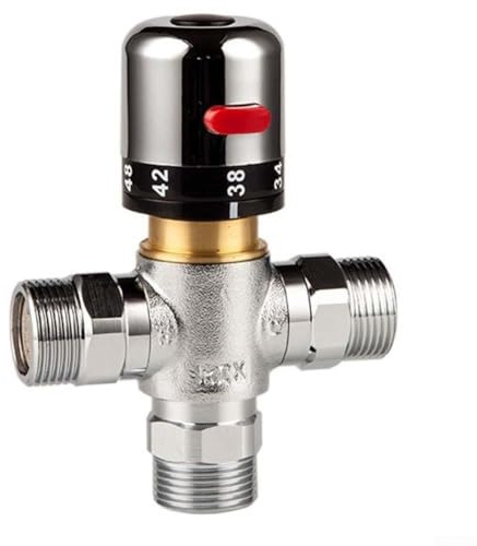 Messing Thermostat-Mischventil für Dusche Temperaturregelung DN20 ideal für Duschsysteme Badewanne und Fußbodenheizung Lösungen