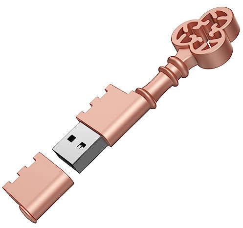 Flash Drive Memory Stick, 32GB USB-Flash-Laufwerke USB 2.0, USB Stick 32 GB Metall, Speicherstick Schlüsselform für Tablet, PC Geschenk Kreative für Freund, Schule, Kind