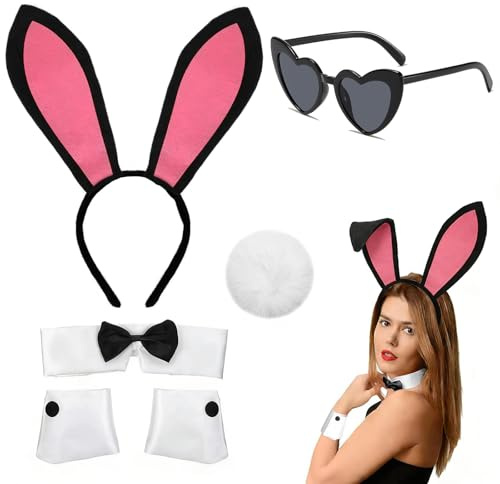 LIULINY 5 Piezas Agente Disfraz Accesorios, Accesorios para Disfraz de Espía con Corbata Ajustable Gafas de Sol Auriculares arjeta de Identificación Tarjetas, para Fiesta de Disfraces Cosplay