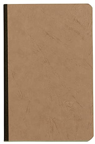 Clairefontaine 79592C Heft (Leinen, Age Bag, kariert, 9 x 14 cm, 96 Blatt) 1 Stück braun