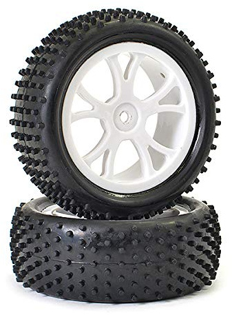 FTX Vantage Front Buggy Tyre Mounted On Wheels (Pr) - White