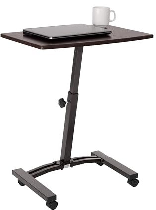 Seville Classics Mobiler Laptoptisch, Metall, braun, 60 x 40 x 84 cm