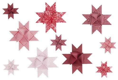 Fröbelsterne Mix rot/weiss