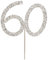 Sparkly Diamante Cake Topper Number 60 Sale Price