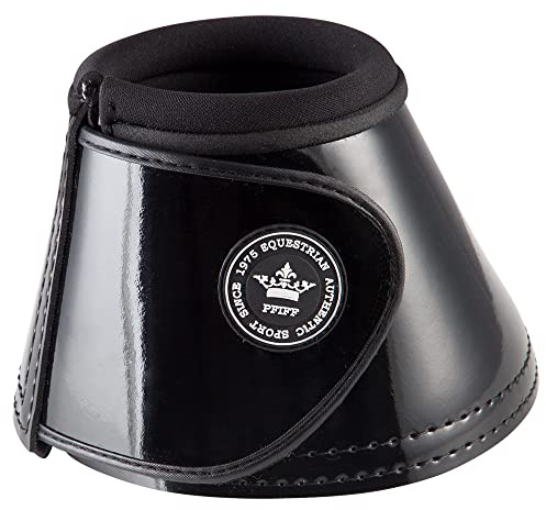 Pfiff 101759 Springglocken Arona, Lack-Optik, Hufglocken Sprungglocken, Schwarz M