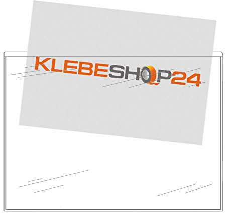 Selbstklebetaschen transparent | DIN lang, A4, A5 oder A6 | Breite Seite offen | 20 oder 100 Stück | Klarsichthüllen zum Kleben/DIN A6 100 Stück