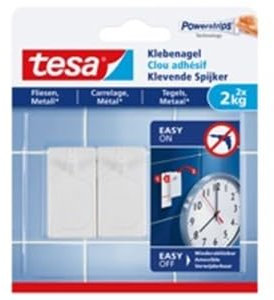 Powerstrips Tesa 77762, Klebenagel Fliese, 2kg, 2 Stück
