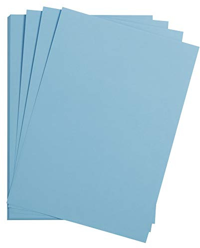 Clairefontaine 975371C Packung mit 25 Bastelkartons Maya, 185g, DIN A3, 29,7 x 42 cm, 1 Pack, himmelblau