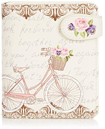 Shagwear Portemonnaie Geldbörse Damen Mädchen Bifold Paris Bike Purple