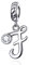 LaMenars Damen Charm-Anhänger Alphabet Buchstabe 925 Sterling Silber passend für, Chamilia und europäische Charm-Armbänder & Halsketten (Buchstabe F)