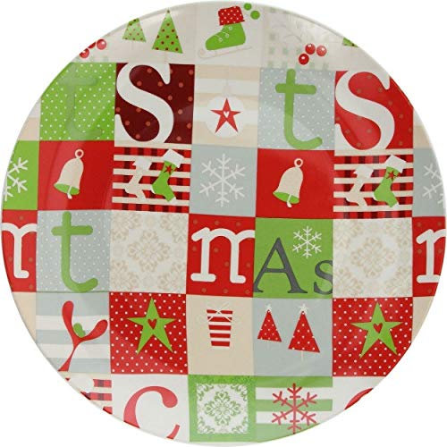TOGNANA - PIATTO PANETTONE NATALE PATCH IN PORCELLANA - U-SI-8000257972237
