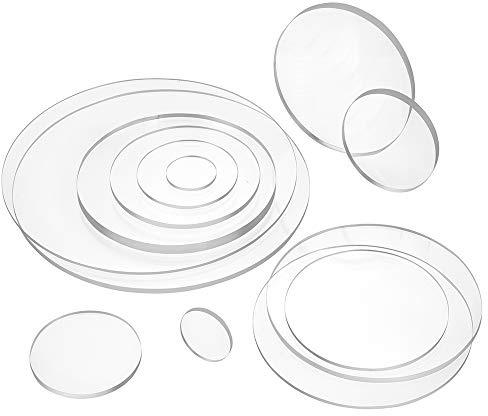 Zeigis Acrylglasscheibe rund, Ø 300mm, 5mm Dick, transparent - Kreis | Glasklar, Beidseitige Schutzfolie, Glänzende Kanten, UV stabiles Acrylglas, für Modelbau, Ladendekoration