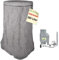 Regentonne, Regentonnen, Regenspeicher, Regenbehälter, Baum 300l grau mit Fallrohrfilter T33 grau FROSTSICHERES Regenfass Wassertonne mit Deckel und Wasserhahn DAS ORIGINAL!
