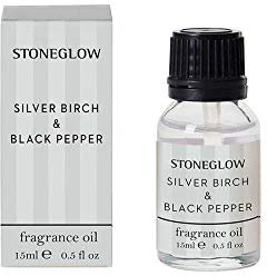 Stoneglow Modern Classics Collection - Silver Birch & Black Pepper 15ml Scented Fragrance Oil - (Grey)