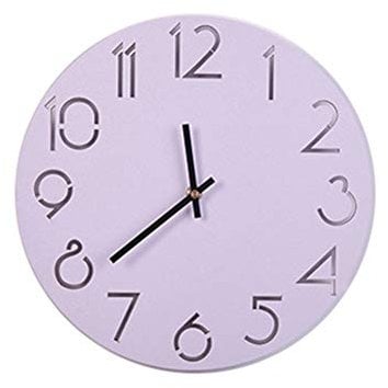 othulp Wall Clocks Clock Digital Wall Clock Large Wall Clock Wooden Wall Clock Radio Controlled Wall Clock Gray, One Size