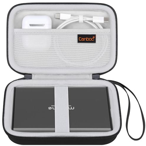 Custodia rigida Canboc per Maxone 250GB 320GB 500GB 1TB 2TB Ultra Slim Hard Drive Esterno Portatile HDD USB 3.0, Tasca Mesh adatta Dongle, Unità Flash, Cavo USB, Scheda SD, Nero