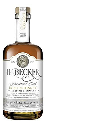 H. Becker Irish Whiskey Foundation Blend I Limitierter Small Batch Whiskey I Foundation Blend aus Single Grain Whisky & Single Malt Whiskey I 40% Vol. I 0,7 L