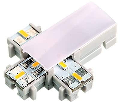 Rutec Zubehör für LED Leiste VARDAflex TARA - Kreuz-Verbinder, 12V, steckbar, mit Beleuchtung, 3000K