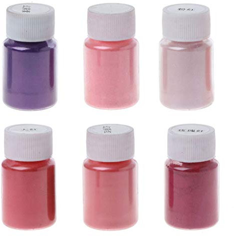 6 Farben Kosmetisches Pulver Natürliches Glimmer Mineral Perlglanzpigment Für Die Seifenherstellung, Epoxidharz, Lipgloss, Nägel