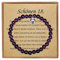 Geschenke für 18. Geburtstag Mädchen Amethyst Armband mit Herzanhänger aus Sterlingsilber Süße 18 Geschenke für Mädchen mit Message Card und Geschenkbox