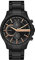 Armani Exchange Orologio per uomo, Movimento cronografo al quarzo e cassa da 46 mm con cinturino in acciaio, Nero e oro rosa