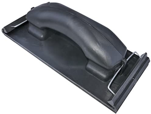 AERZETIX - C54955 - Cale à poncer manuelle 210x96 mm - support/bloc de ponçage pour papier de verre/abrasif - outillage de plaquiste/maçon - lisser/aplanir - en plastique