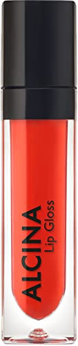 ALCINA Lip Gloss Shiny red - Intensiver Farbglanz und optisch mehr Lippenvolumen - Lippenpflege durch Hyaluronsäure und pflegender Öle aus der Drachenfrucht und Grünteesamen